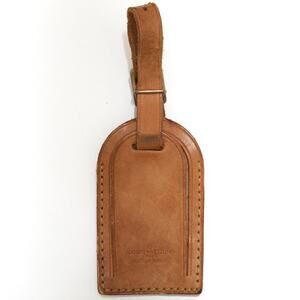 Authentic Louis Vuitton Vachetta Leather Luggage Name Tag 19